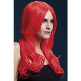 Fever Smiffys Khloe Wig Long Wave & Center Part - Red (#26)