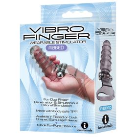 The 9's VibroFinger Massager-Grey