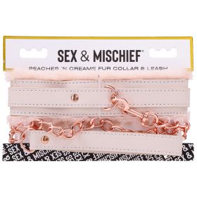 S&M Peaches Ã”n CreaMe Fur Collar & Leash