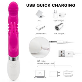 Female Masturbation Dildo Vibrator Clitoris Stimulus 13 Charging Line Fast Charging 102w Universal Roses for women Roses Anniversary birthday gifts fu (Color: pink)