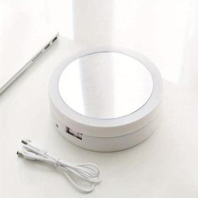 LED Illuminated Makeup Mirror, High-definition Desktop Vanity Mirror, A Must-have For Girls' Dormitories And Bedrooms. (Option: White)